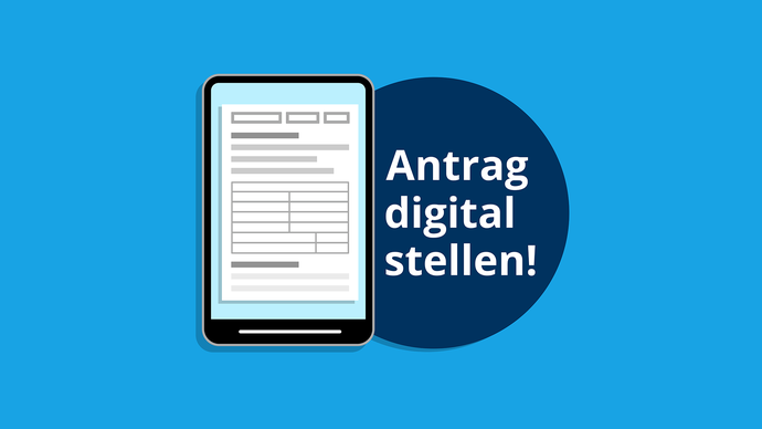 Grafik Antrag digital stellen
